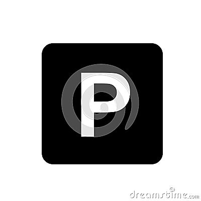 Vector black powerpoint file type icon set Vector Illustration